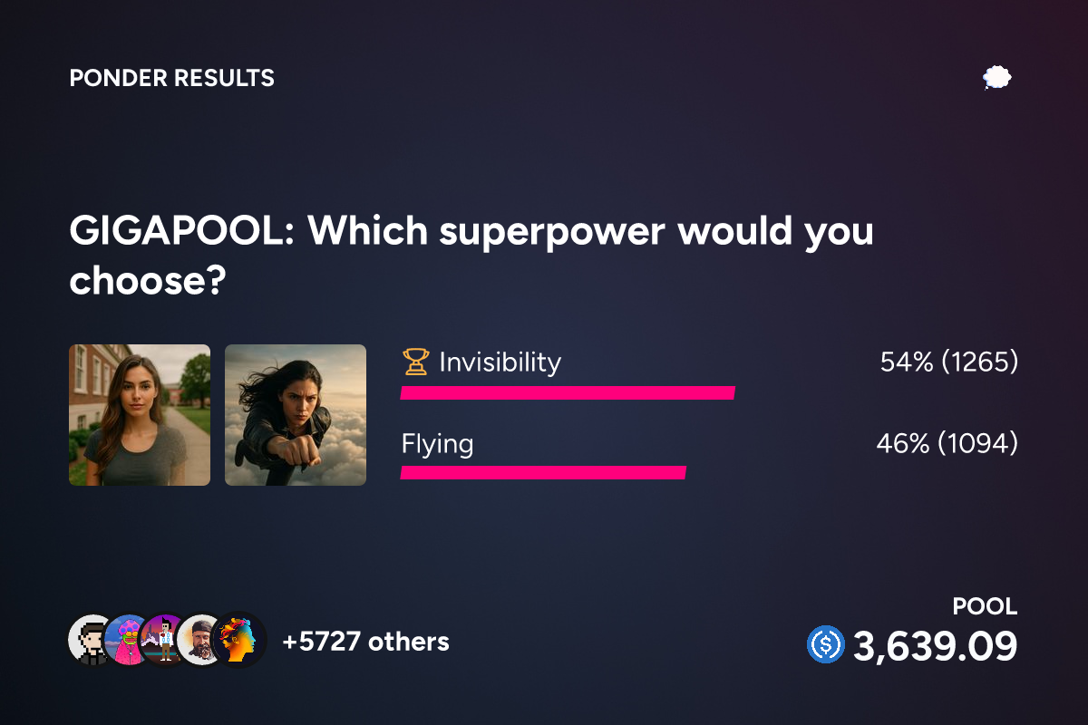 GIGAPOOL: Which superpower would you choose? — Ponder